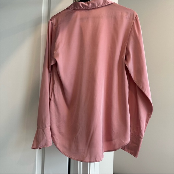 H&M Elegant Pink Satin Women's Blouse - Picture 4 of 4